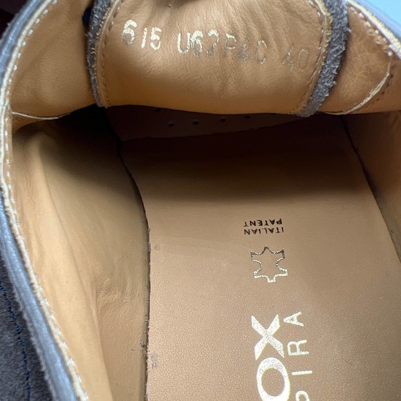 GEOX Respira elegant grey lace up suede shoes sz 7 (EU 40) - Picture 6 of 8